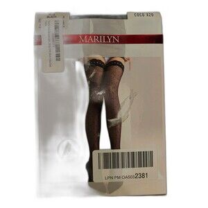 Marilyn Sexy Silicone Lace High Top Black Size S/M